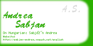 andrea sabjan business card